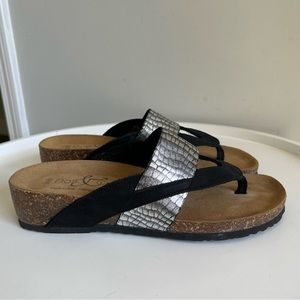 BOS. & CO. Labelle Black Italy Sandals EU Size 39/US Size 8
